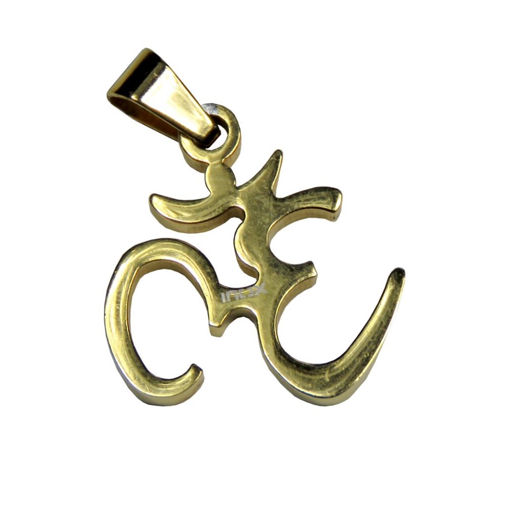 Inox Women's Stainless Steel Golden Asian Character Pendant
